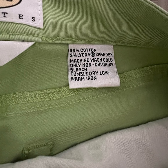 Sold Vintage Talbots Petite Lime Green Wide Leg Pants - Picture 4 of 5